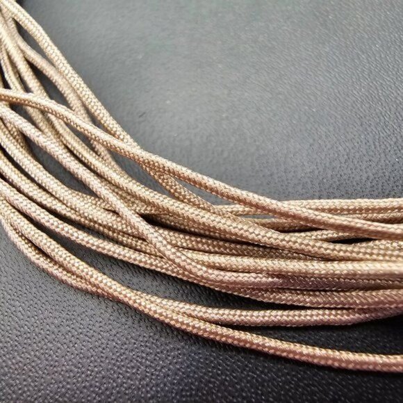 Multi-strand Taupe Bohemian Necklace EUC - Picture 3 of 6